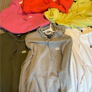 Nike Hoodie BUNDLE OF 6-  in Pink, Coral, Yellow, Green, Gray, and White